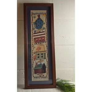 Vintage Home‎ and Garden Party Seasonal Birdhouse Print May Our Home Be Blessed
